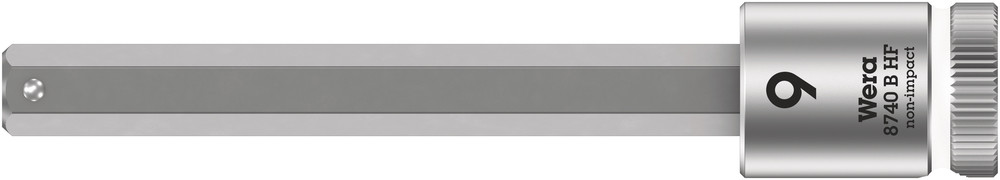 8740 B HF Zyklop bit socket with holding function, 3/8" drive - 8740 B HF Hex-Plus 9,0 x 100 mm