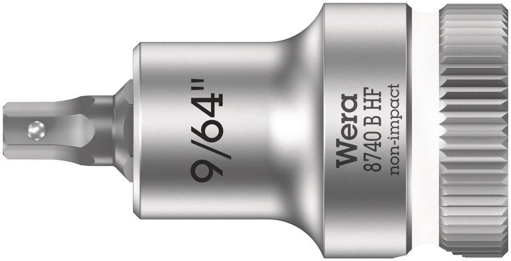 8740 B HF Zyklop bit socket with holding function, 3/8" drive - 8740 B HF Hex-Plus 9/64" x 35 mm