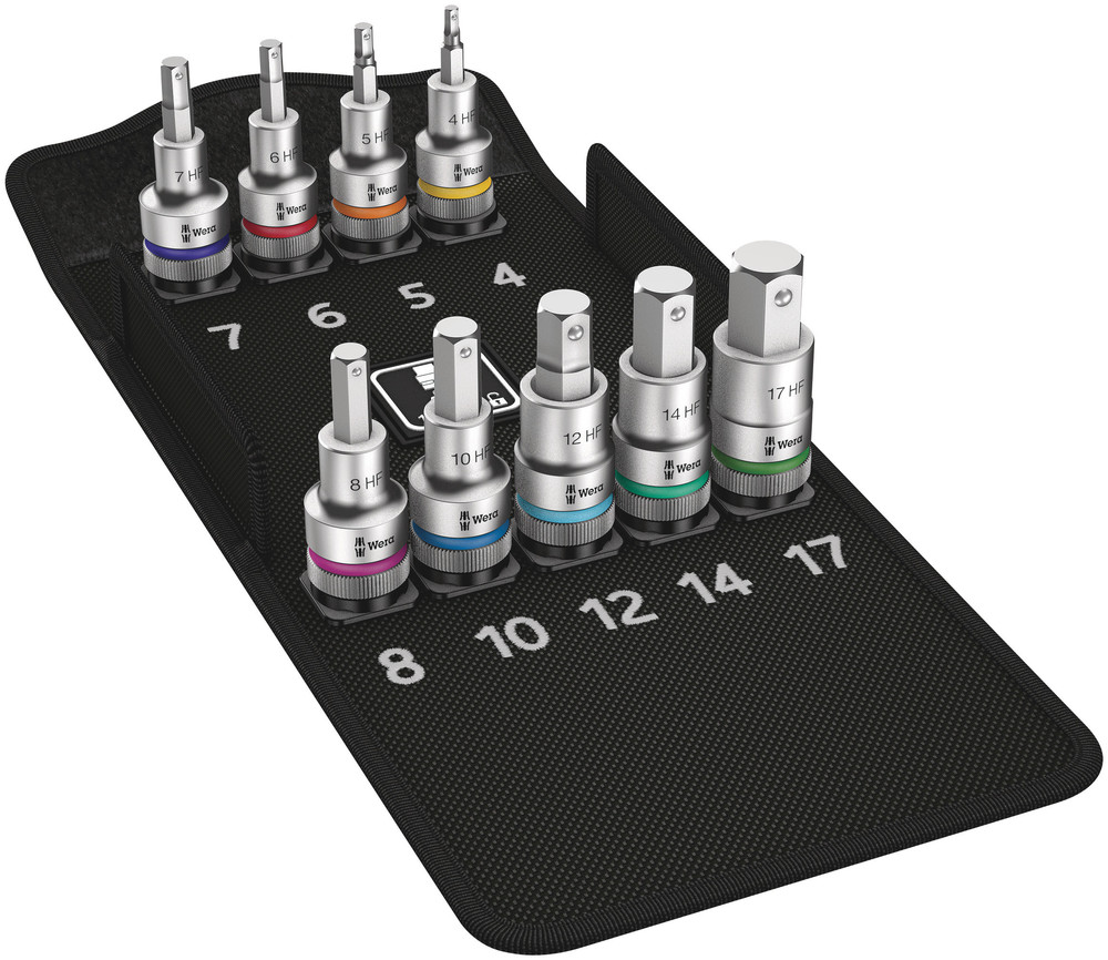 8740 C HF 1 Zyklop bit socket set with 1/2" drive, with holding function - 8740 C HF 1