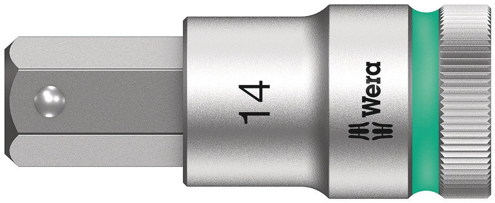 8740 C HF Zyklop bit socket with 1/2" drive with holding function - 8740 C HF Hex-Plus 14,0 x 60 mm