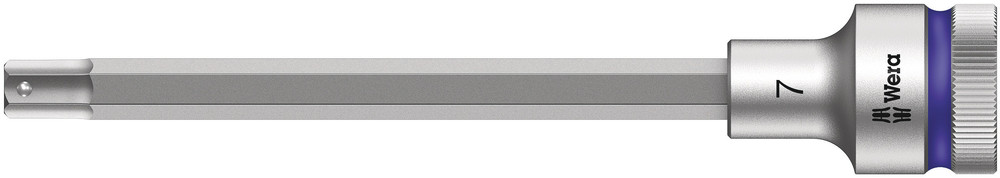8740 C HF Zyklop bit socket with 1/2" drive with holding function - 8740 C HF Hex-Plus 7,0 x 140 mm