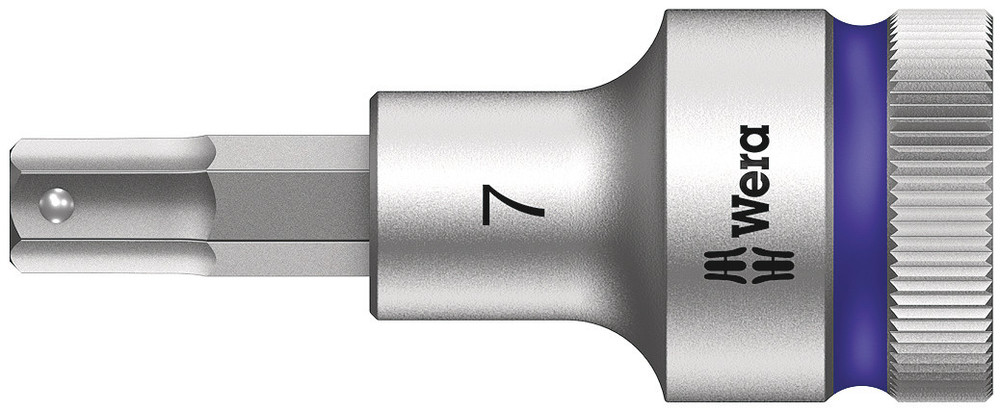 8740 C HF Zyklop bit socket with 1/2" drive with holding function - 8740 C HF Hex-Plus 7,0 x 60 mm