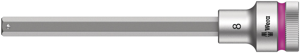 8740 C HF Zyklop bit socket with 1/2" drive with holding function - 8740 C HF Hex-Plus 8,0 x 140 mm