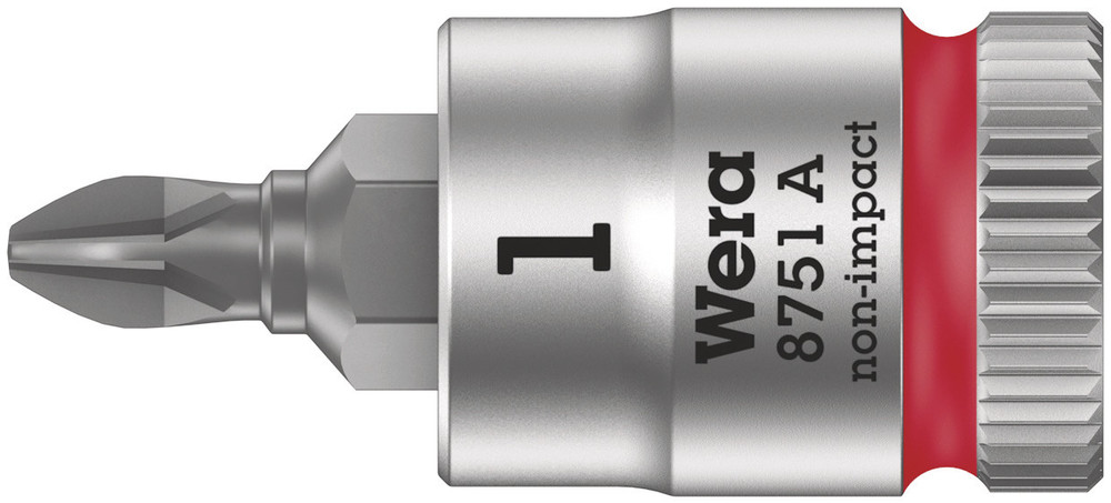 8751 A Phillips Zyklop bit socket, 1/4" drive - 8751 A PH 1 x 28 mm