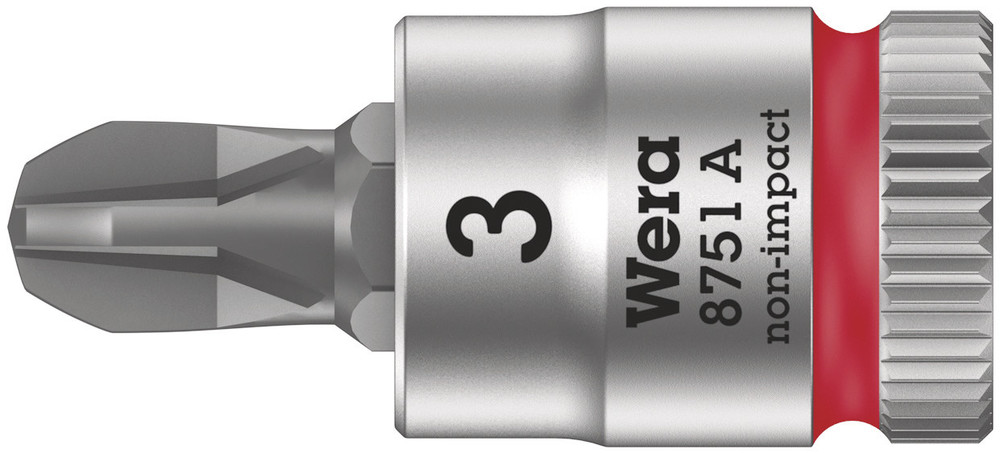 8751 A Phillips Zyklop bit socket, 1/4" drive - 8751 A PH 3 x 28 mm