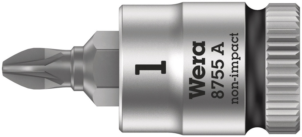 8755 A Pozidriv Zyklop bit socket, 1/4" drive - 8755 A PZ 1 x 28 mm
