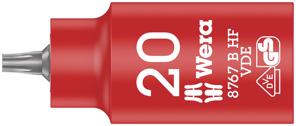 8767 B VDE HF TORX® Zyklop bit socket, insulated, with holding function, 3/8" drive - 8767 B VDE HF TORX 20