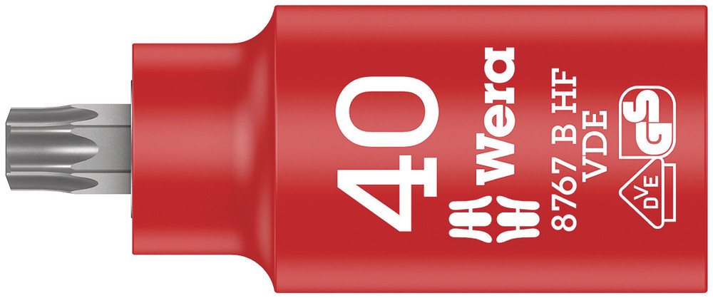 8767 B VDE HF TORX® Zyklop bit socket, insulated, with holding function, 3/8" drive - 8767 B VDE HF TORX 40