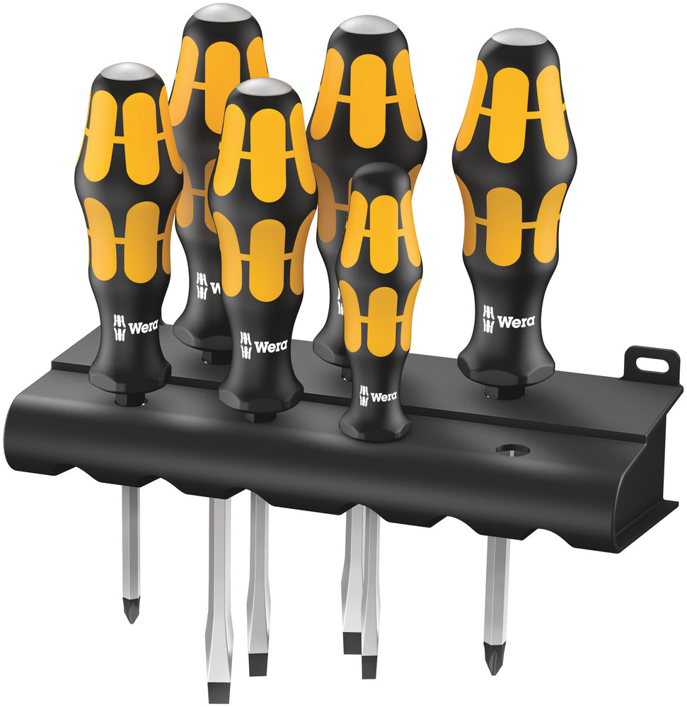 932/6 Screwdriver set Kraftform Wera: Chiseldriver and rack - 932/6