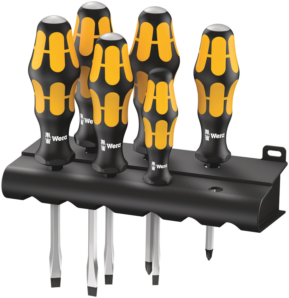 932/918/6 Screwdriver set Kraftform Wera: Chiseldriver and rack - 932/918/6