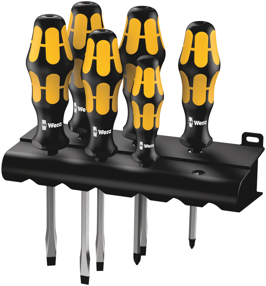932 S/6 Screwdriver set Kraftform Wera: Chiseldriver and rack - 932 S/6