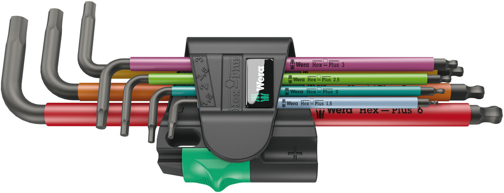 950/7 Hex-Plus Multicolour Magnet 1 L-key set, metric, BlackLaser - 950/7 Hex-Plus Multicolour Magnetic 1