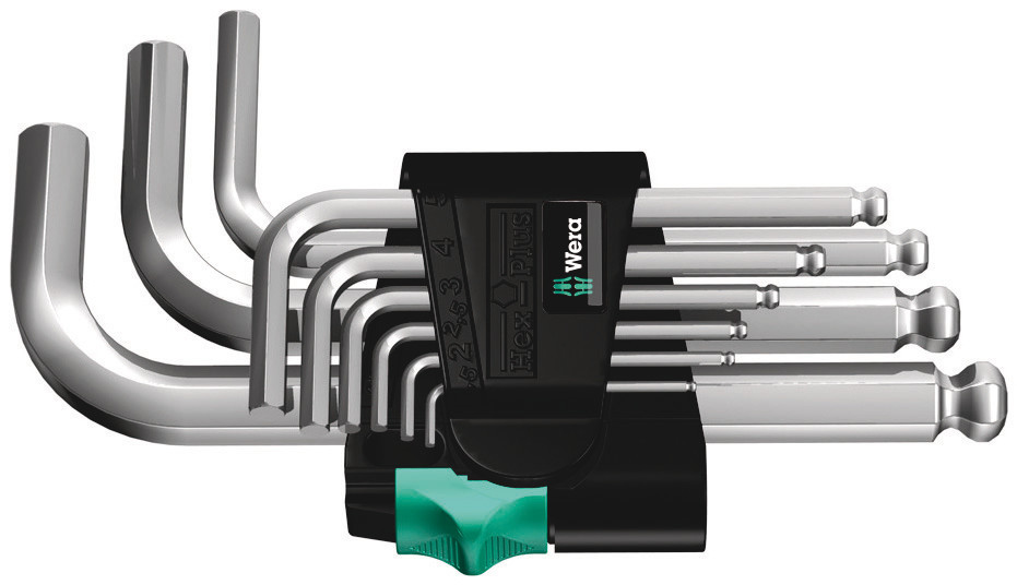 950/9 Hex-Plus 3 L-key set, metric, chrome-plated - 950/9 Hex-Plus 3