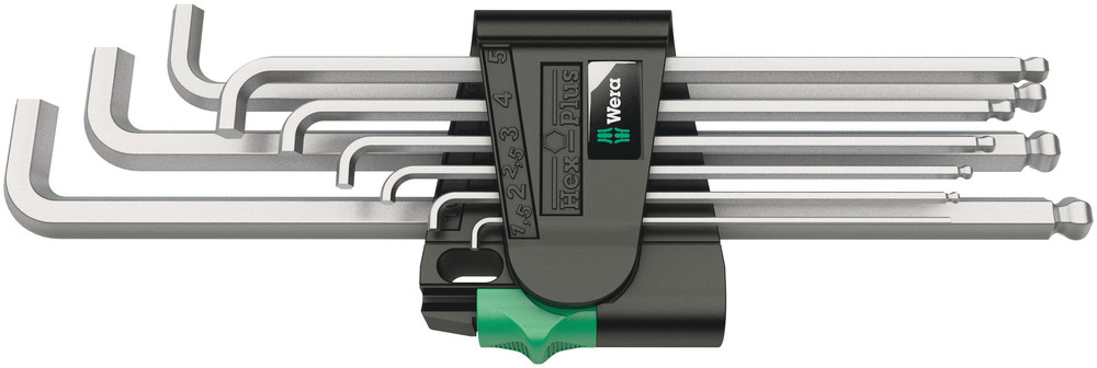 950/9 Hex-Plus 4 L-key set, metric, chrome-plated - 950/9 Hex-Plus 4