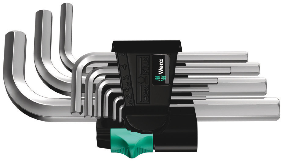 950/9 Hex-Plus 5 L-key set, metric, chrome-plated - 950/9 Hex-Plus 5