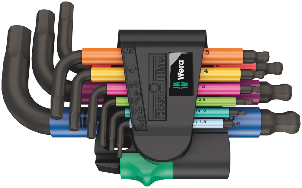 950/9 Hex-Plus Multicolour 2 L-key set, metric, BlackLaser - 950/9 Hex-Plus Multicolour 2