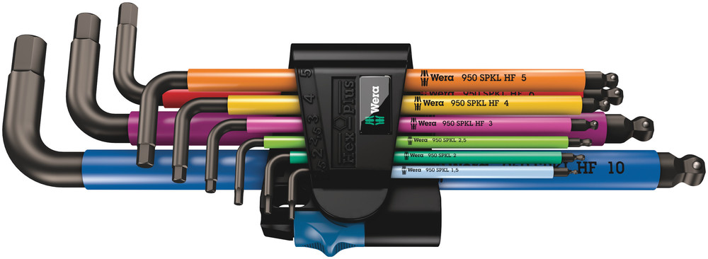 950/9 Hex-Plus Multicolour HF 1 L-key set, metric, BlackLaser, with holding function - 950/9 Hex-Plus Multicolour HF 1