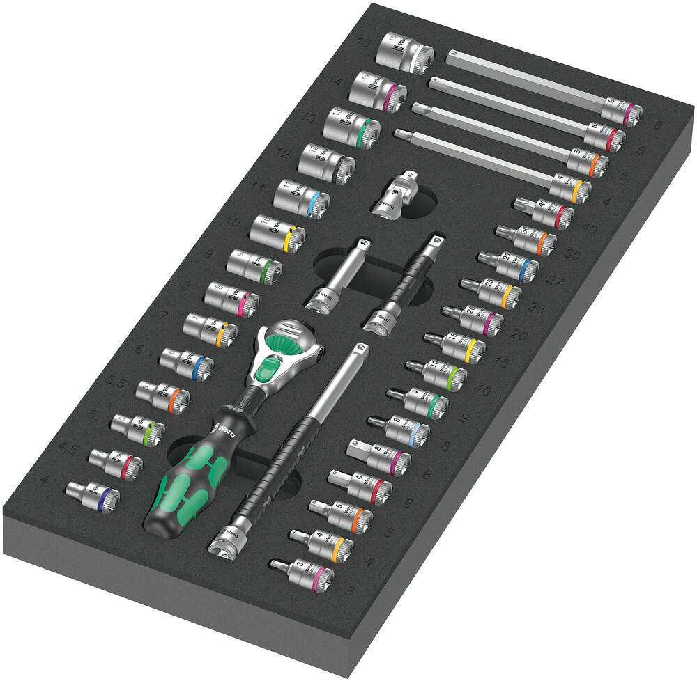 9720 Foam insert 8000 A Zyklop 1/4" ratchet set 1 - 9720 Foam insert 8000 A Zyklop 1/4" ratchet set 1