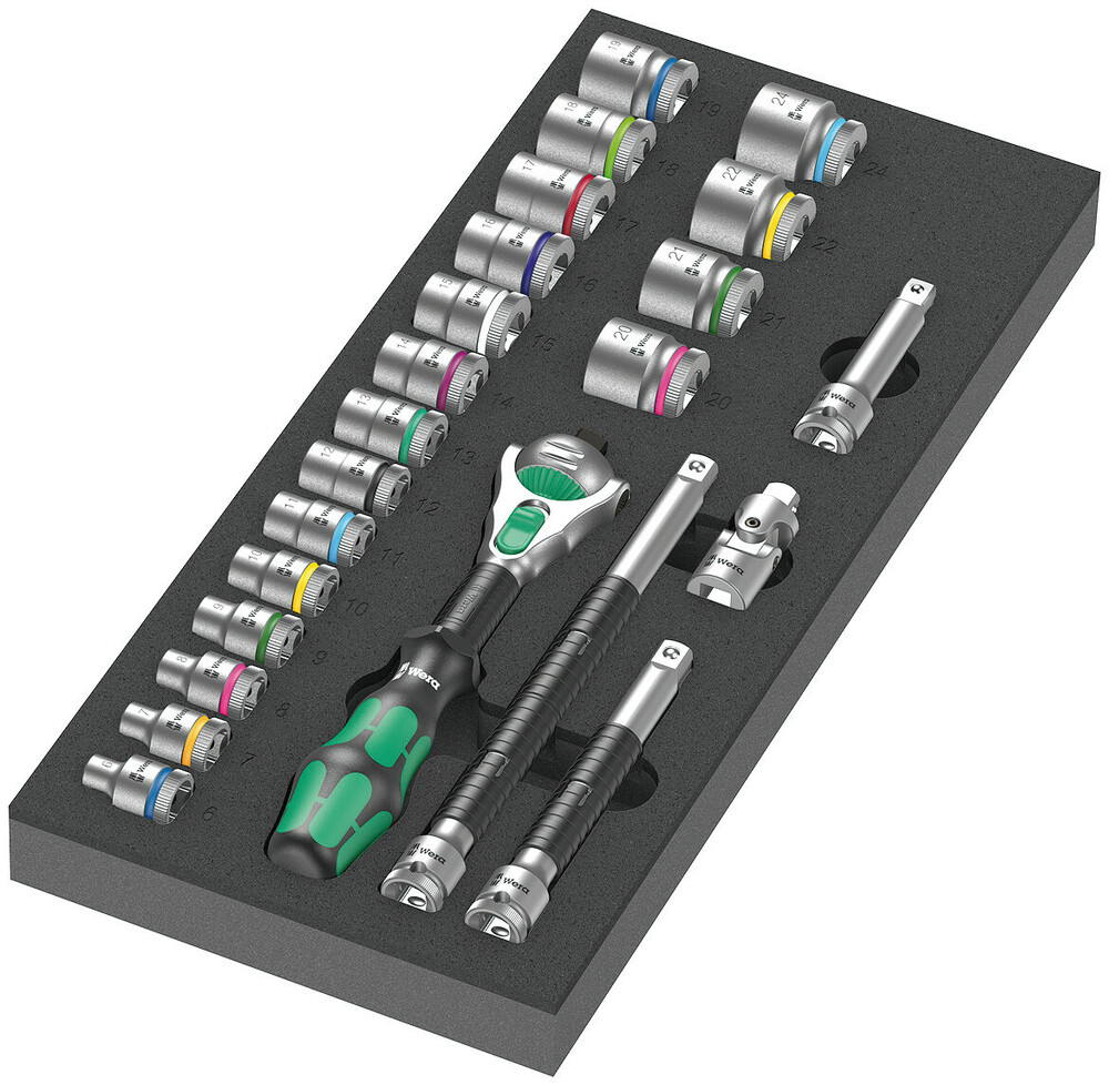 9721 Foam insert 8000 B Zyklop 3/8" ratchet set 1 - 9721 Foam insert 8000 B Zyklop 3/8" ratchet set 1