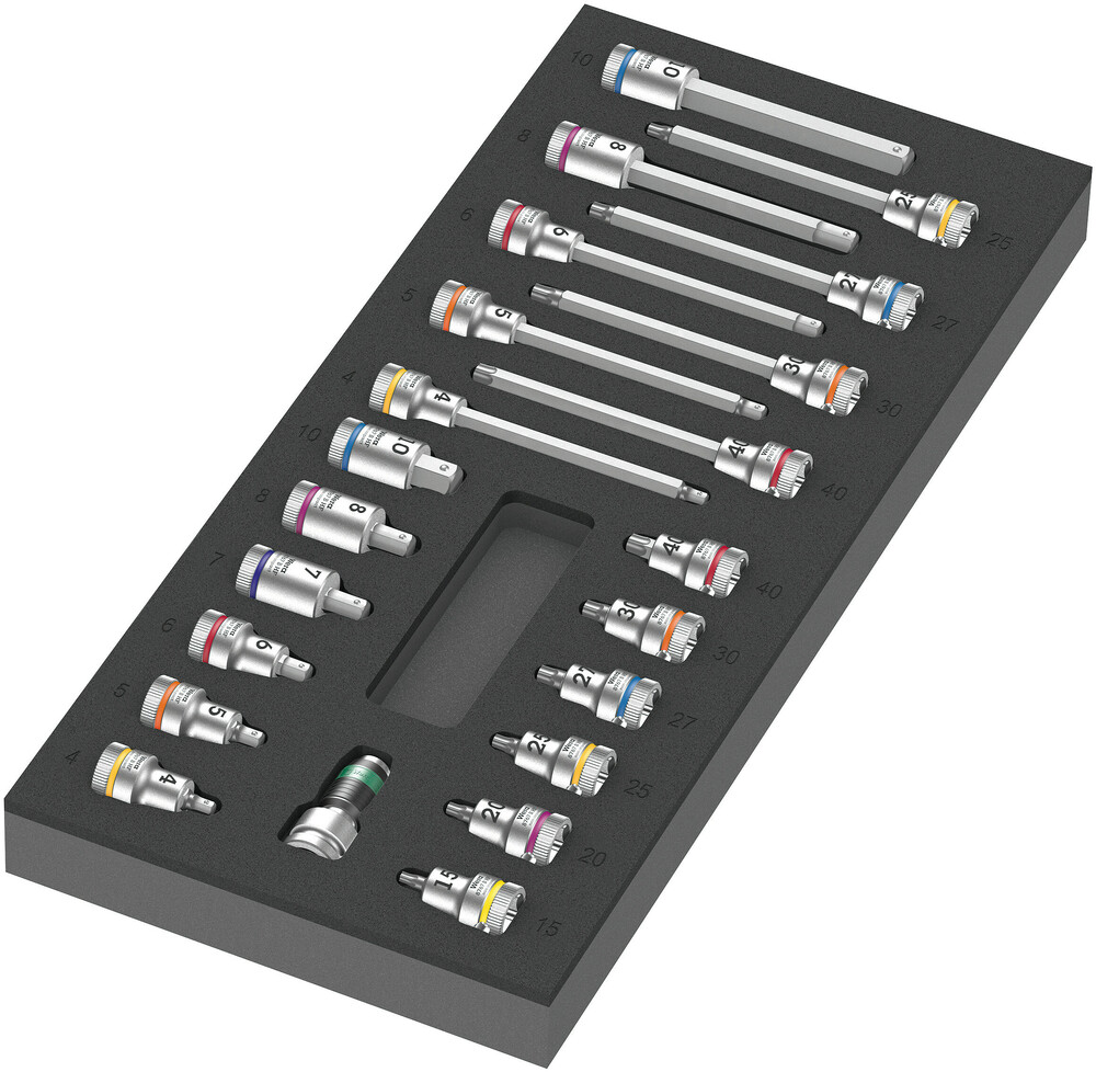 9723 Foam insert Zyklop B 3/8" bit socket set 1 - 9723 Foam insert Zyklop B 3/8" bit socket set 1
