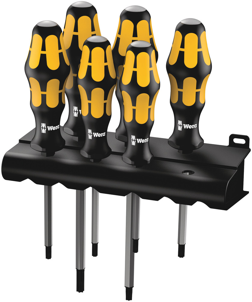 977/6 TORX® Screwdriver set Kraftform Wera: Chiseldriver and rack - 977/6 TORX
