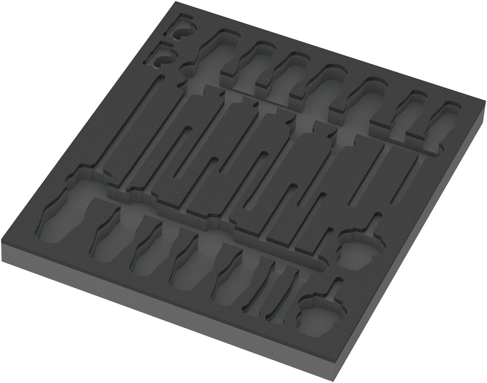 9810 Foam insert screwdriver set 1, empty - 9810 Foam insert screwdriver set 1