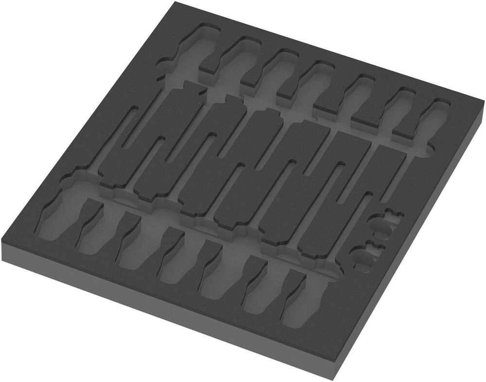 9811 Foam insert VDE screwdriver set 1, empty - 9811 Foam insert VDE screwdriver set 1