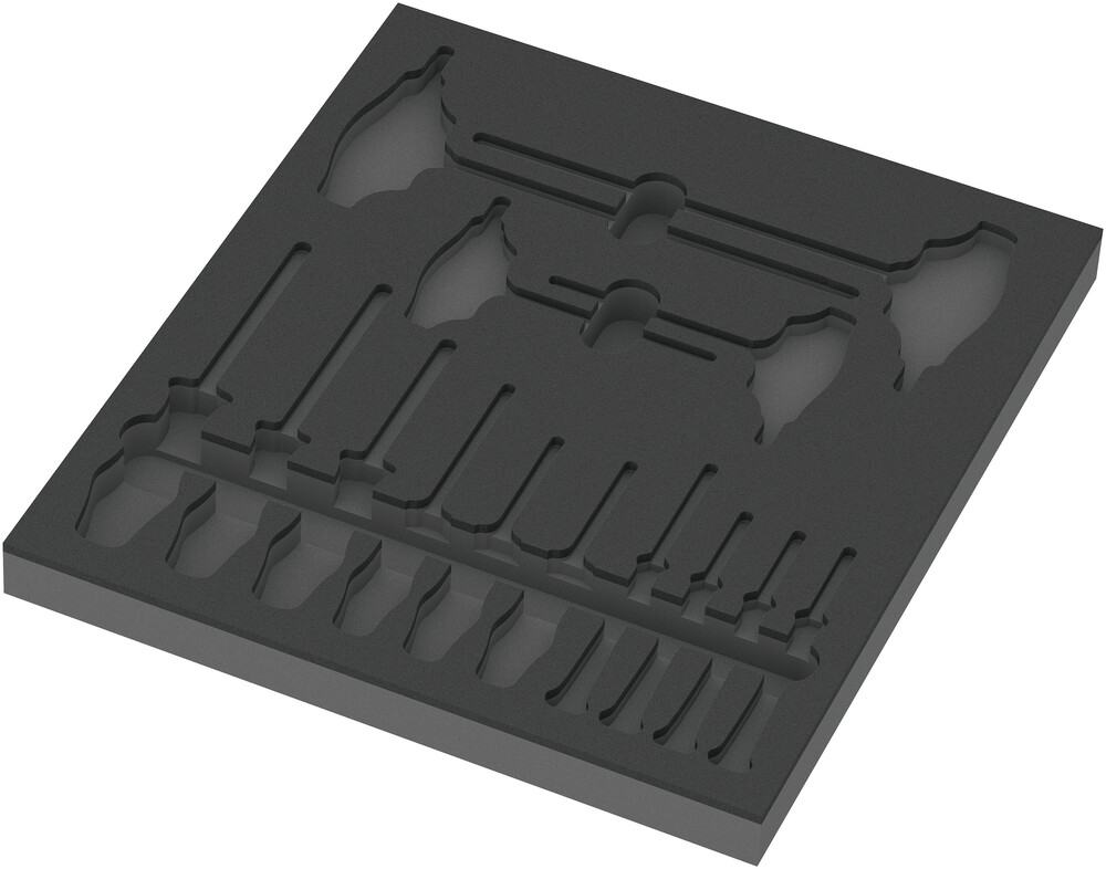 9812 Foam insert TORX® HF screwdriver set 1, empty - 9812 Foam insert TORX HF screwdriver set 1