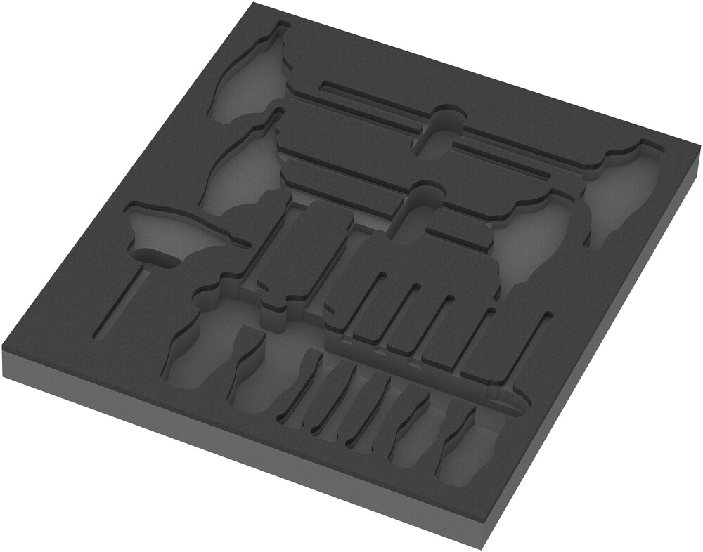 9813 Foam insert Hex screwdriver set 1, empty - 9813 Foam insert Hex screwdriver set 1