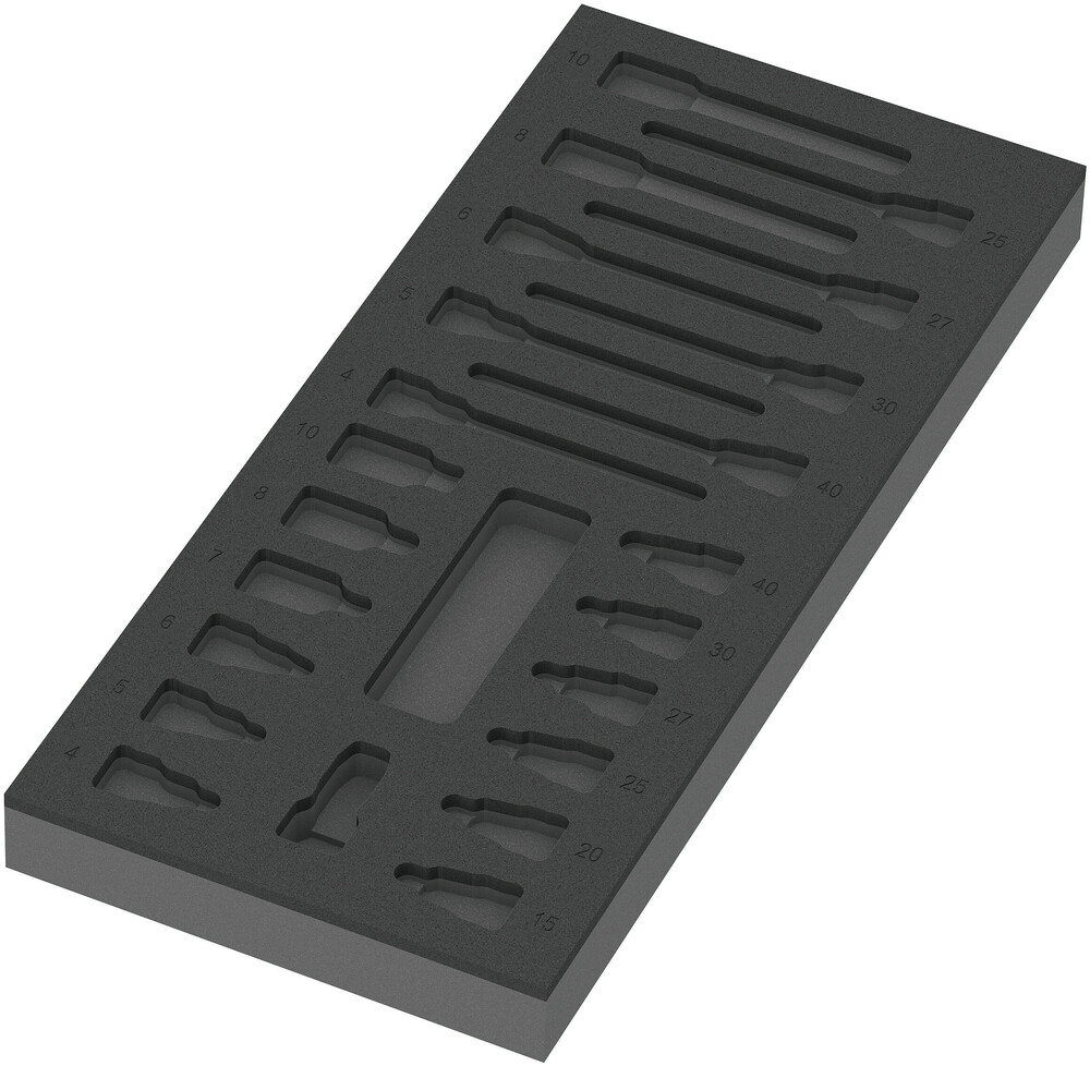 9823 Foam insert Zyklop B 3/8" bit socket set 1, empty - 9823 Foam insert Zyklop B 3/8" bit socket set 1