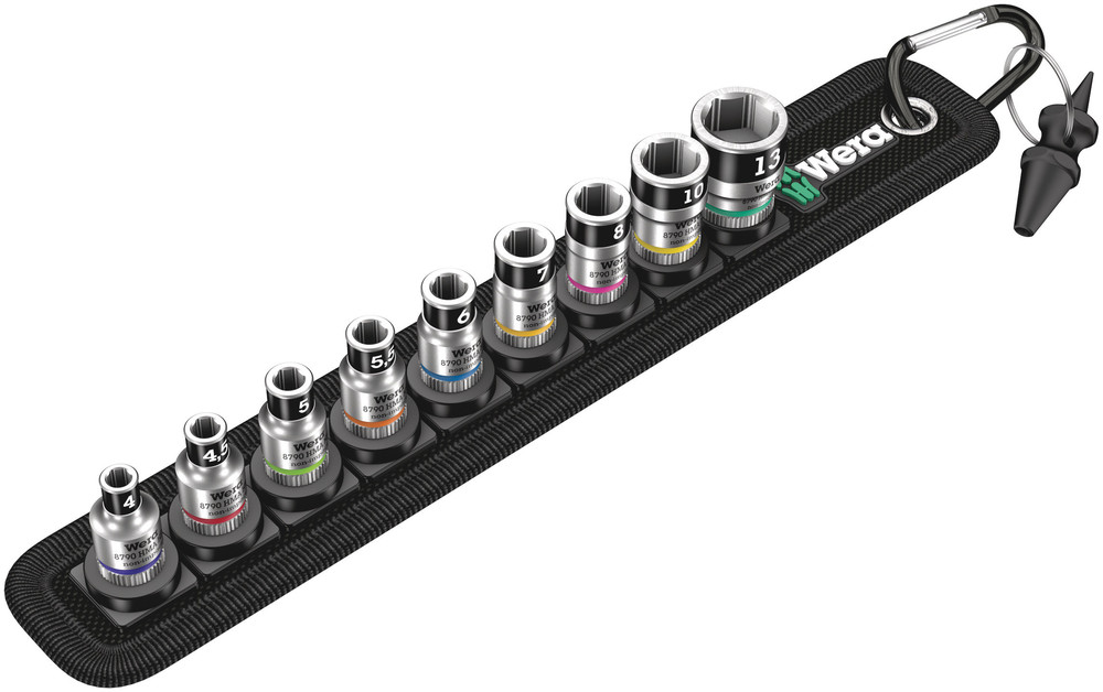 Belt A 1 Zyklop socket set with holding function, 1/4" drive - Belt A 1