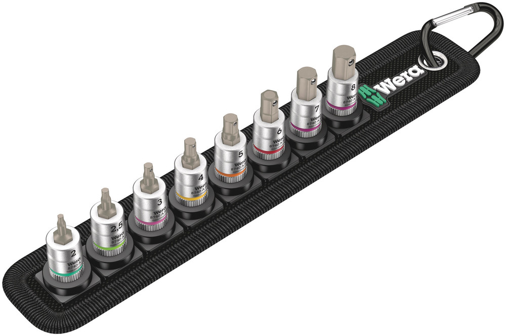 Belt A 2 Zyklop In-Hex-Plus bit socket set with holding function, 1/4" drive - Belt A 2