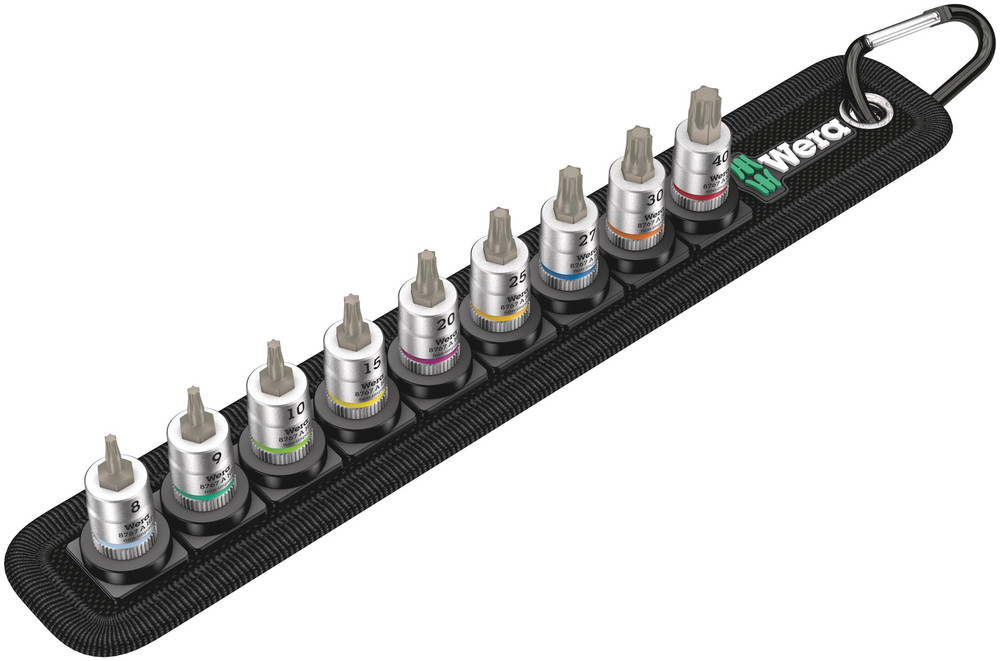 Belt A 3 TORX® HF Zyklop bit socket set with holding function, 1/4" drive - Belt A 3