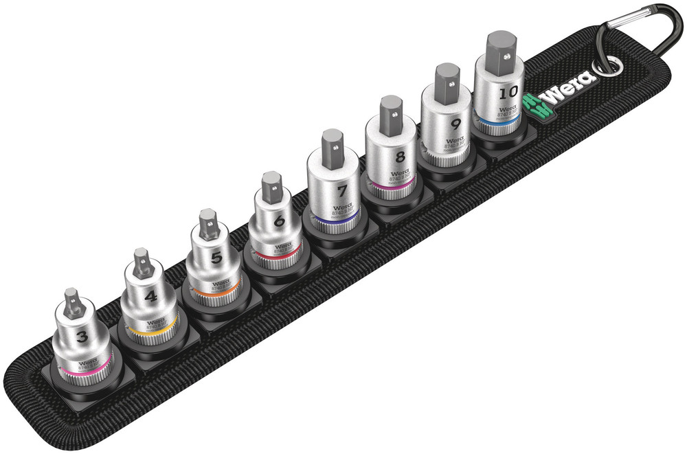 Belt B 2 Zyklop In-Hex-Plus bit socket set with holding function, 3/8" drive - Belt B 2