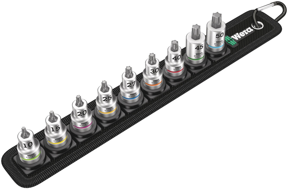 Belt B 3 TORX® HF Zyklop bit socket set with holding function, 3/8" drive - Belt B 3