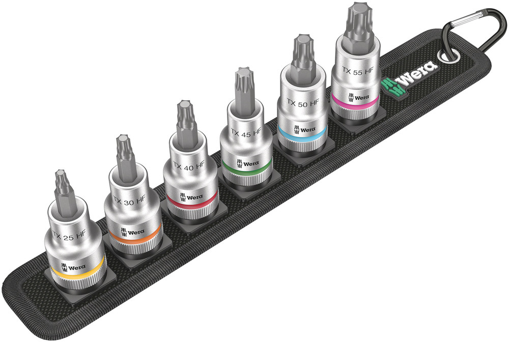 Belt C 3 TORX® HF Zyklop bit socket set with holding function, 1/2" drive - Belt C 3