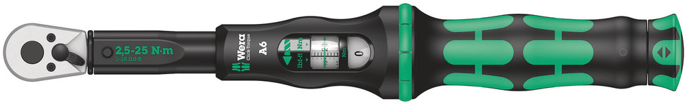Click-Torque A 6 torque wrench with reversible ratchet, 2.5-25 Nm - Click-Torque A 6