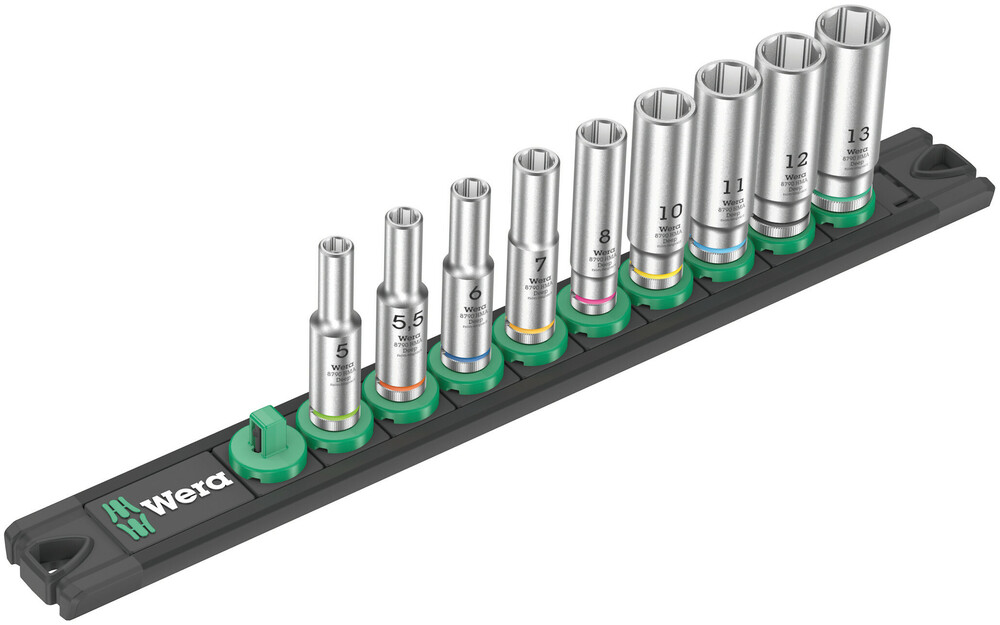 Magnetic socket rail A Deep 1 socket set, 1/4" drive - Socket Rail A Deep 1