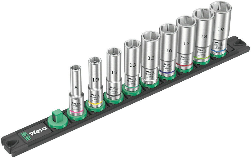 Magnetic socket rail B Deep 1 socket set, 3/8" drive - Socket Rail B Deep 1