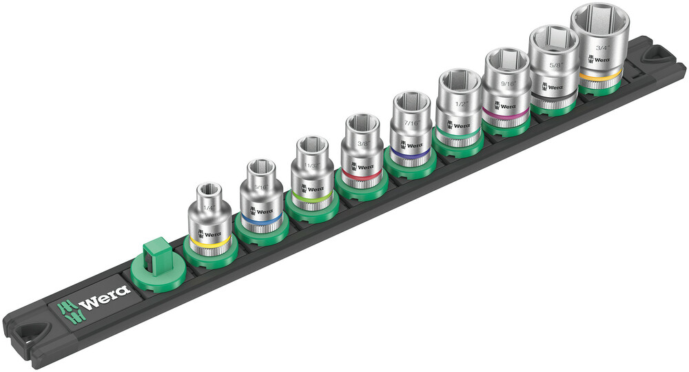 Magnetic socket rail B Imperial 1 Zyklop socket set 3/8" drive, imperial - Socket Rail B Imperial 1