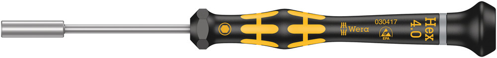 1569 Tournevis ESD à douille Kraftform Micro - 4,0 x 60 mm
