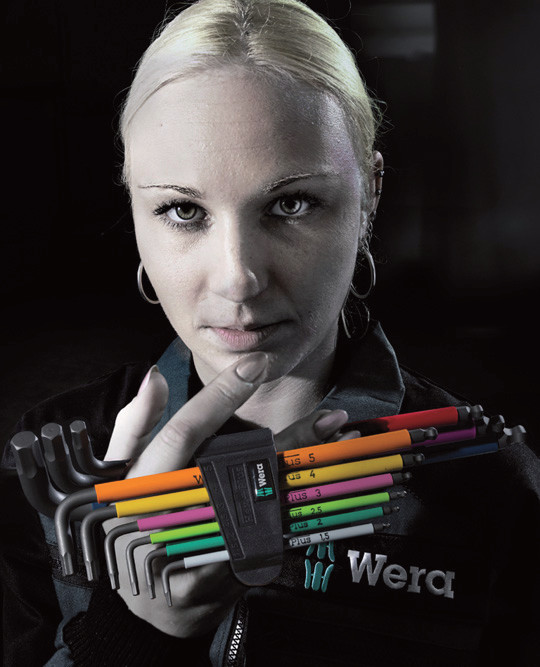 Wera - Juego de llaves Allen métricas en L multicolor BlackLaser, 9 pi —  Screwfix EU